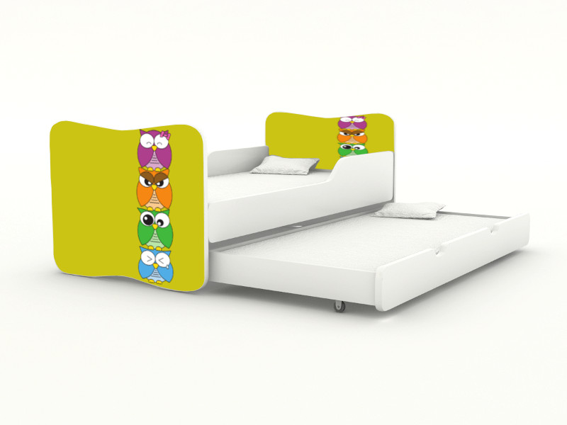 Becks posteľ s výsuvným lôžkom Sova